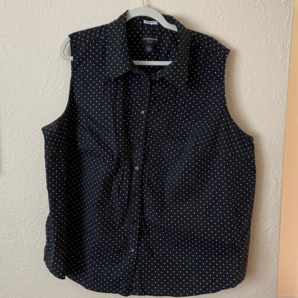 Liz Claiborne Button-down Polkadot shirt